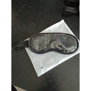 sleeping eye mask hot/cold beads black velour adjustable